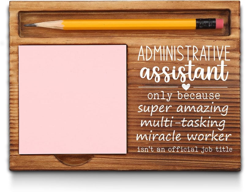 akeke Administrative Assistant Gifts, Administrative Assistant Appreciation Gifts, Thank You Administrative Assistant Gift, Funny Admin Assistant Gifts Office Self-Stick Note Pad Holders GSH2 - Image 1
